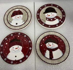 JUEGO DE 4 POSAVASOS MUÑECO DE NIEVE NAVIDAD - Imagen 1 de 4