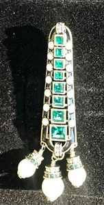 Heidi Daus "Deco Flair" Crystal Pin NWT-Retail $99.95 NWT - Picture 1 of 2