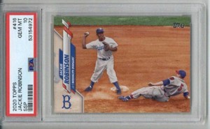 2020 TOPPS #416 JACKIE ROBINSON BROOKLYN DODGERS PSA 10 SSP LOW POP 1 VERY RARE