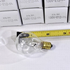 Mini Bulb 25S11/2C Pack of 10 130V-E12-CL - Picture 1 of 4