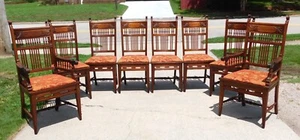 Walnut Victorian Dining Chairs Set of 8~~~2 Arm~6 Side - Picture 1 of 12