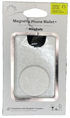 PopSockets MagSafe PopWallet + Carteira e Aperto para Telefone - Branco Fresco - Imagem 1 de 2