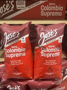 2 Pack Jose's Gourmet Coffee 100% Colombian Supremo Coffee Medium Roast 3lb Each - Picture 1 of 2