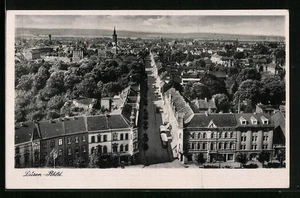 Duren, vista parcial desde la observación de pájaros, postal - Imagen 1 de 2