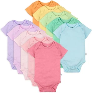 HonestBaby unisex-baby 10-pack Short Sleeve Bodysuits One-piece 100% Organic... - Picture 1 of 71