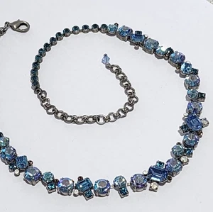 Collar Sorrelli Ocean Mist Azul Aguamarina Corte Mixto Cristales Firmado - Imagen 1 de 6