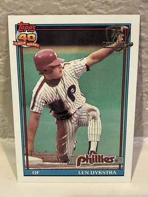 1991 Topps Operation Desert Shield #345 Lenny Dykstra Phillies NRMT E - Imagem 1 de 2