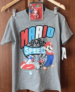 NOS/NWT Vtg Mario Kart Nintendo Wii T-Shirt Boy's 7 AND Mario Figure 2012 - Picture 1 of 14