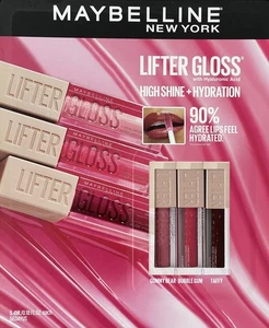 Maybelline Lifter Gloss Confezione da 3 Orso Gommoso - Bubble Gum - Taffy Acido Ialuronico - Foto 1 di 4