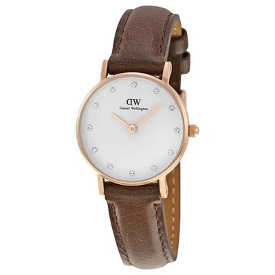 Женские часы Daniel Wellington Classic Bristol цвет розового золота коричневый ремешок 26 мм - Изображение 1 из 4