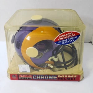 Riddell Chrome Mini Helmet St. Louis Rams Super Bowl Winners Limited Ed of 2000 - Picture 1 of 10