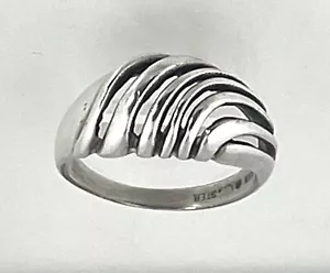 Dome Style Silver Ring size 6.75 - Picture 1 of 2