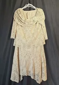 Gr. L MSK Damen Outfit Damen gefüttert Metallic Gold Maxirock & Top gebraucht - Bild 1 von 8