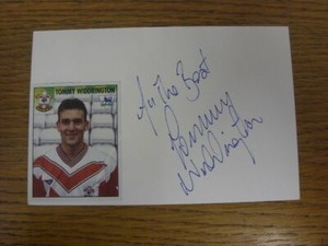 1994/1995 Autographed White Card: Southampton - Widdrington, Tommy  (Sticker lai