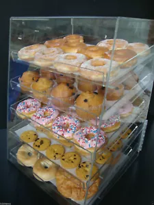 Estuche de acrílico Displays2buy con 5 bandejas pastelería panadería rosquilla bagels galletas - Imagen 1 de 10