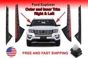 Explorer pillar trim, Windshield Outer & Inner Trim Pillar Molding Right & Left - Picture 1 of 8