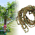 (Brown)10m Artificial Green Leaves Hemp Rope Rattan Decoration Natural Jute