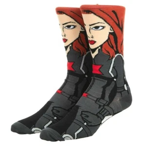 Avengers Black Widow Marvel Comics Socks Men Size 8-12 Natasha Romanova - Imagen 1 de 3