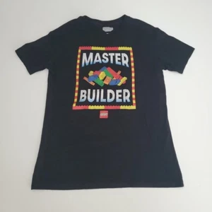 Rare Vintage Kids XXL Black "Master Builder" Lego T-shirt Legoland - Picture 1 of 8