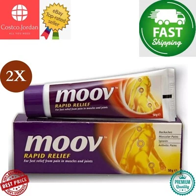 Paquete de 2 X Crema Alivio Rápido del Dolor Moov para Músculos (100 g) ⭐ENVÍO RÁPIDO⭐ Foto 1 de 4