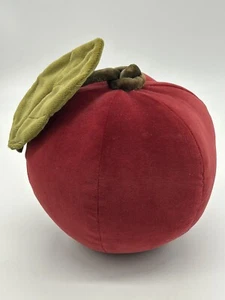 OI San Francisco Red Apple Soft Velvet Accent Pillow Fruit Decor - Picture 1 of 6