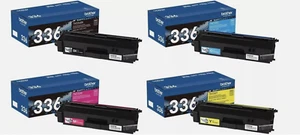 Brother TN336 4-Color High Yield Toner Cartridge Set (NEW) Free Shipping - Picture 1 of 1