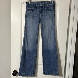 Pantalones de mezclilla Ariat para mujer 26 corte bota tiro perfecto rodeo occidental punto grueso - Imagen 1 de 7