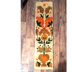 Tappeto da appendere a parete vintage design retrò anni 70 gancio chiusura completo - Foto 1 di 8
