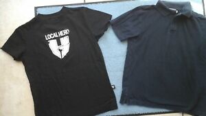  Local Hero - T-Shirt schwarz neu  Shirt  Polo dunkelblau Alive beide Gr.140 