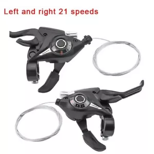 3x7 21 Speed Bicycle Shifter Levers Mountain Bike Shifter Set Cycling - Picture 1 of 15