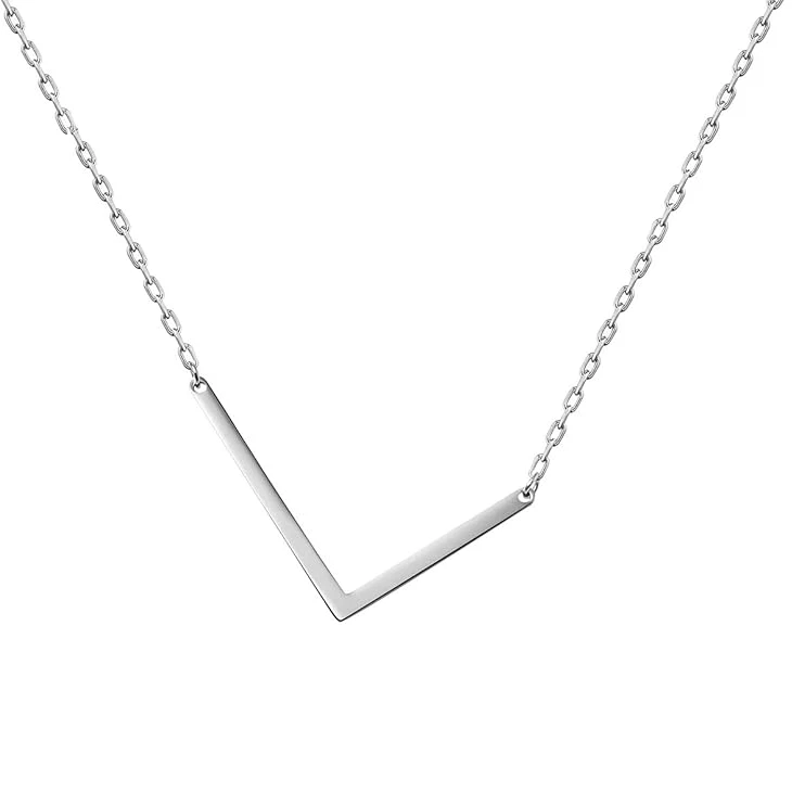 Collar Inicial L Acero Inoxidable para Mujer y Niña Color Plata Nuevo (3C) Foto 1 de 1