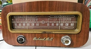 Vintage Tube Radio Packard Bell 602 Dual Tuning Stationized Art Deco Wood - Picture 1 of 6