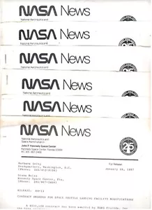 SPACE PRESS (1987) NASA RELEASES (8) SHUTTLE - ETC - Picture 1 of 1