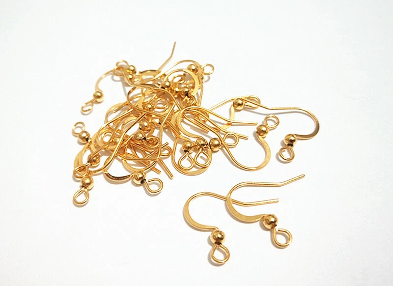 5 coppie di monachelle in acciaio inox colore dorato 16x19,5mm bijoux