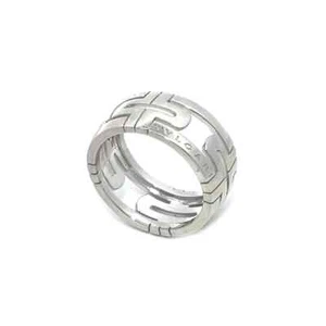 Bvlgari Parentesi Gold Band/Ring 18k White Men's Engrave Style Size 11.5 - Picture 1 of 7