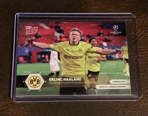 Topps Now UCL 2021 UCL #42 ERLING HAALAND más rápido jamás a 10 goles para un club - Imagen 1 de 2