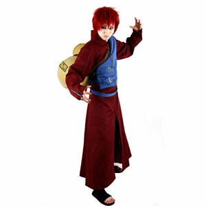 Gaara Cosplay Costume Anime Outfit Clothes Overcoat Jacket Trousers & (no gourd）