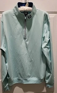 Foot Joy 1/4 Zip Langarm Stretch Golf Pullover Herren Medium Mintgrün - Bild 1 von 4