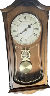 Bulova C3542 Cranbrook Westminster Triple Chime Clock Walnut Finish - Image 1 of 4