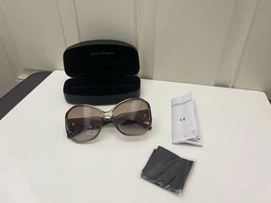 SALVATORE FERRAGAMO Women's Sunglasses SF942S 326 Butterfly Khaki Brown 61mm - Picture 1 of 12