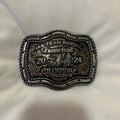 Trophy Rodeo Champion Пряжка на Ремень Команда Roper Roping Header Heeler - Изображение 1 из 2