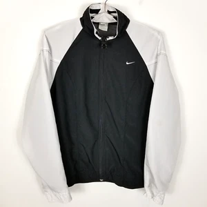 Nike Big Kids Windbreaker Running Jacket Size XL (16 - 18) Black White Zip Up - Picture 1 of 5