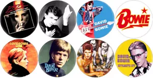 David Bowie - Lot of 8 badges (pins, spille, Pink Floyd, Can, Springsteen) - Imagen 1 de 1