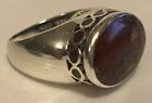 Sterling Silver Rarities Carol Brodie Signed CFJ Jasper? Ring Oval Stone Size 9