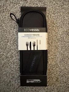 EcoVessel WANDERWARE Stainless Steel Utensils Set Reusable Cutlery Set with C... - Picture 1 of 2