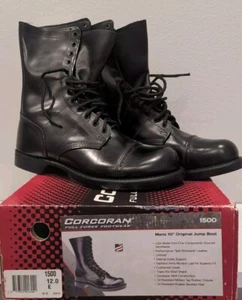 Stivali Corcoran da uomo 10" in pelle uniforme da salto 1500 *Made in USA* neri taglia 12E - Foto 1 di 13
