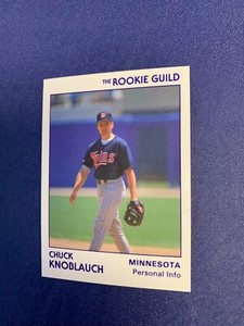 1991 Star The Rookie Guild White Promo #19 Chuck Knoblauch RC Twins /5000