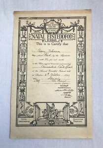 Certificado del Festival de Eisteddfod de la Sociedad Natal para el Avance de la Música - Imagen 1 de 3