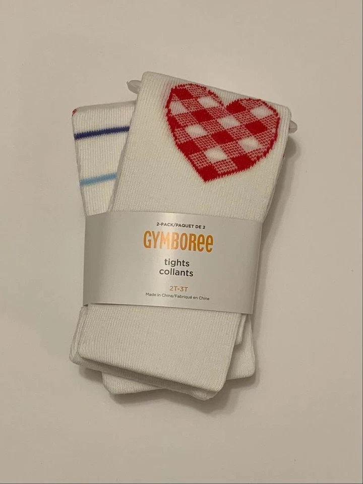 Paquete de 2 mallas Gymboree Farming Friends para niñas corazones y rayas 2T 3T o 4T 5T nuevas con etiquetas Foto 1 de 1