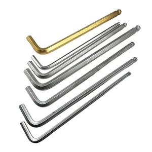 7 Pcs Bondhus, Wera, Wiha and Assorted Heavy Duty L Shaped Ball End Hex Key Set - Picture 1 of 9